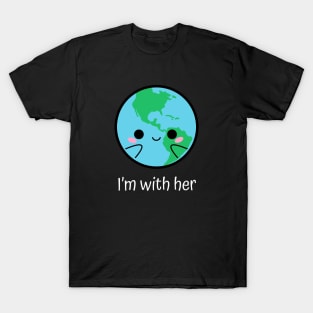 I am with planet earth kawaii cute T-Shirt